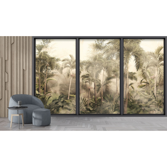 Papel pintado panorámico trampantojo - Jungla