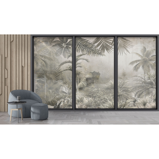Papel pintado panorámico trampantojo - Jungla