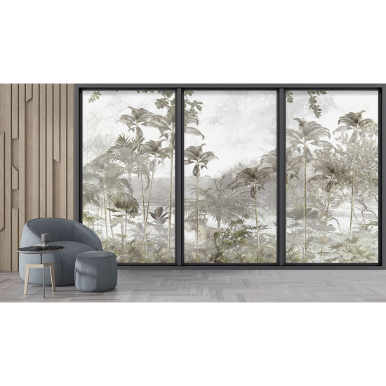 Papel pintado panorámico trampantojo - Jungla