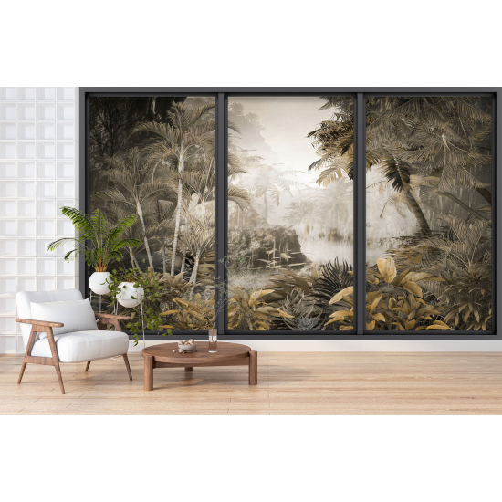 Papel pintado panorámico trampantojo - Jungla