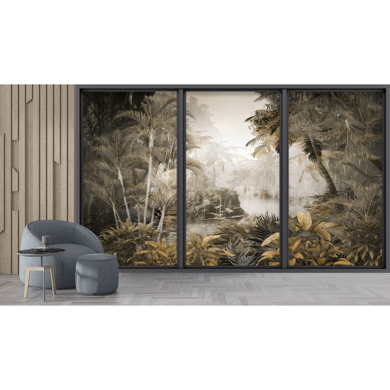 Papel pintado panorámico trampantojo - Jungla