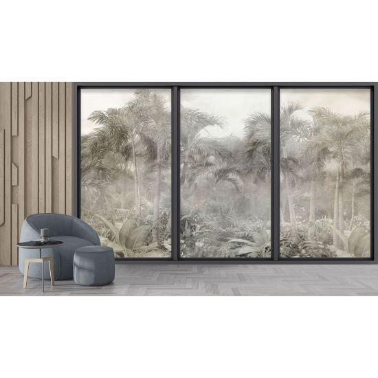 Papel pintado panorámico trampantojo - Jungla