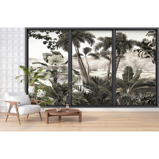 Papel pintado panorámico trampantojo - Jungla