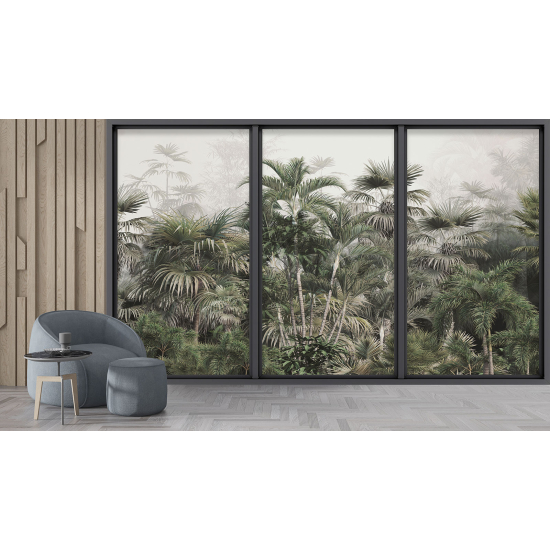 Papel pintado panorámico trampantojo - Jungla