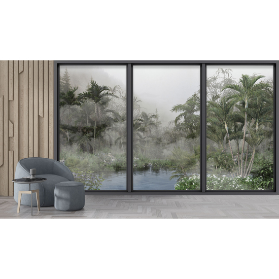 Papel pintado panorámico trampantojo - Jungla