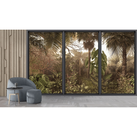 Papel pintado panorámico trampantojo - Jungla