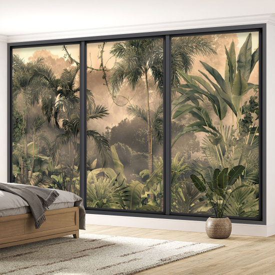 Papel pintado panorámico trampantojo - Jungla