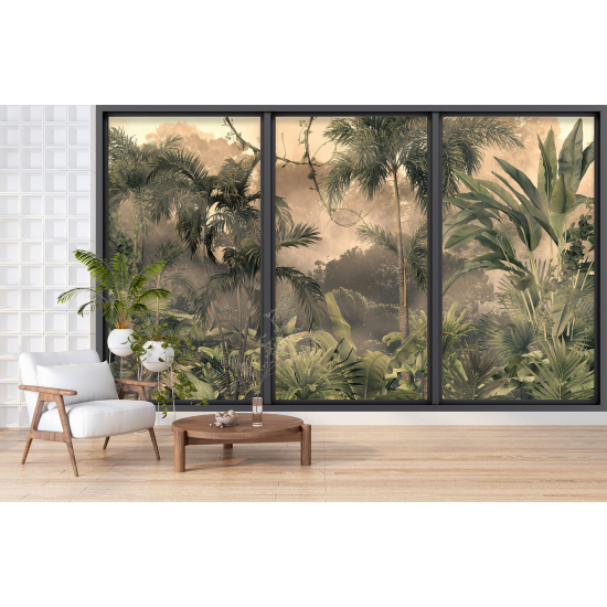 Papel pintado panorámico trampantojo - Jungla