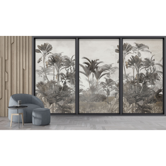 Papel pintado panorámico trampantojo - Jungla