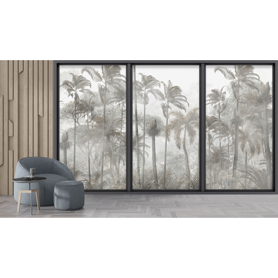 Papel pintado panorámico trampantojo - Jungla