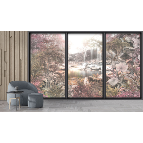Papel pintado panorámico trampantojo - Jungla