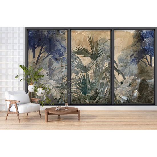 Papel pintado panorámico trampantojo - Jungla