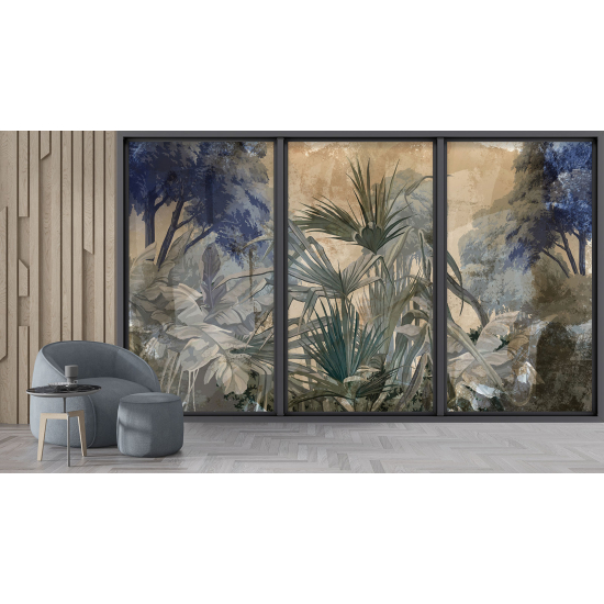 Papel pintado panorámico trampantojo - Jungla