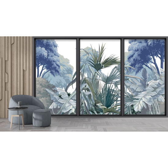 Papel pintado panorámico trampantojo - Jungla