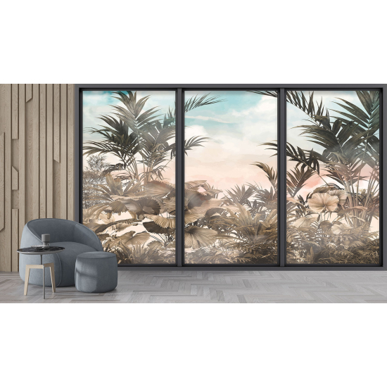 Papel pintado panorámico trampantojo - Jungla