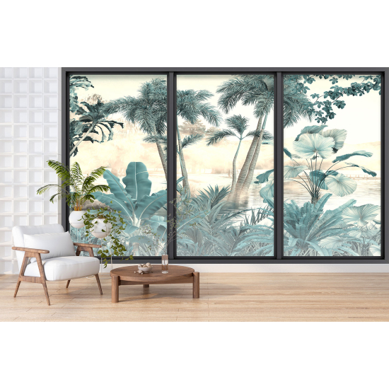 Papel pintado panorámico trampantojo - Jungla