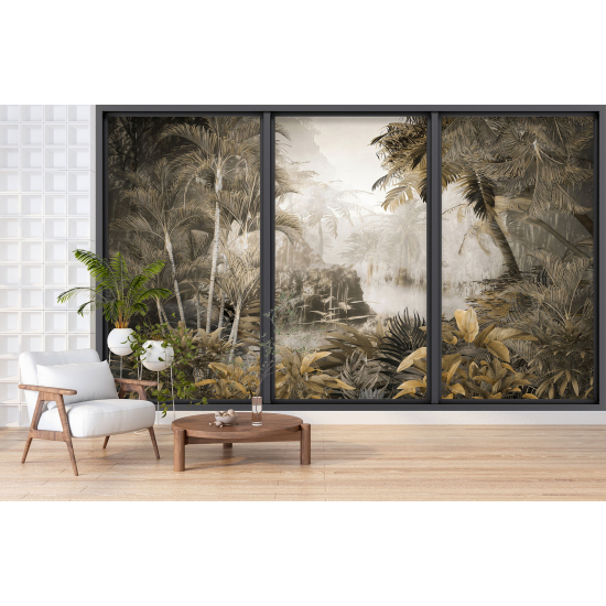 Papel pintado panorámico trampantojo - Jungla