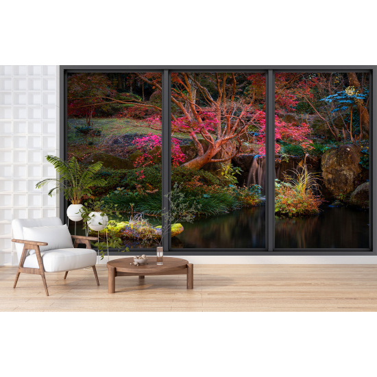 Papel pintado panorámico trampantojo - Lago y bosque