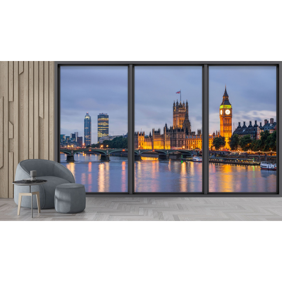 Papel pintado panorámico trampantojo - Londres