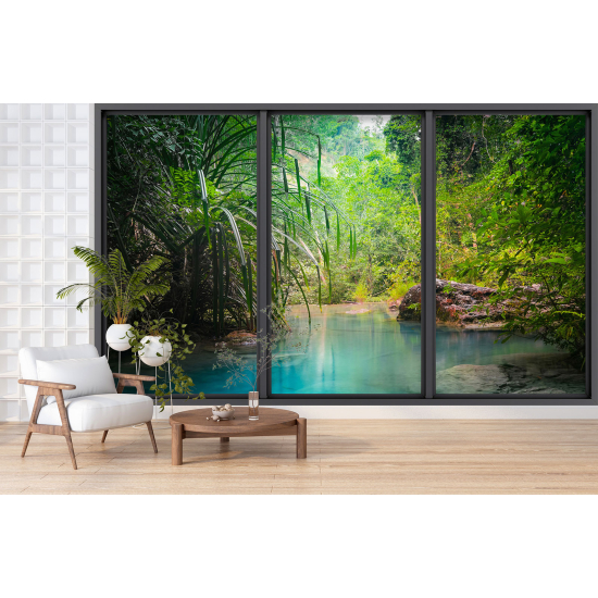 Papel pintado panorámico trampantojo - Moneda paradisíaca