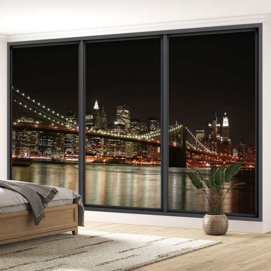 Papel pintado panorámico trampantojo - Nueva York