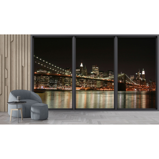 Papel pintado panorámico trampantojo - Nueva York