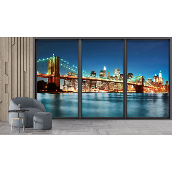 Papel pintado panorámico trampantojo - Nueva York