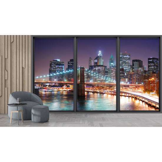 Papel pintado panorámico trampantojo - Nueva York
