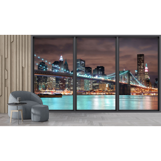 Papel pintado panorámico trampantojo - Nueva York