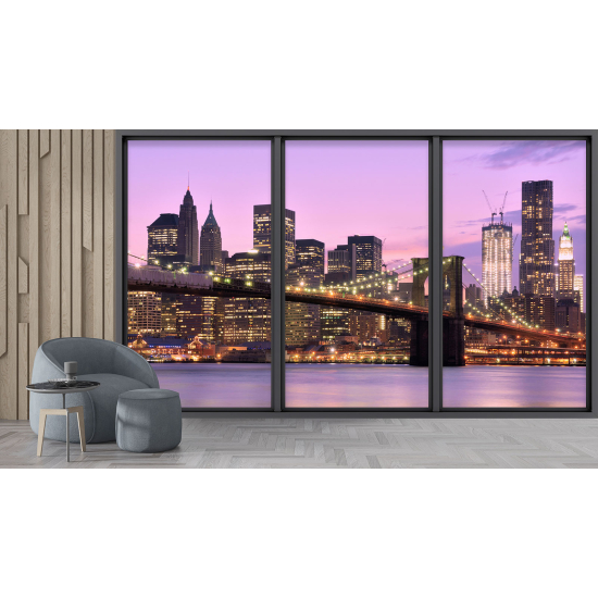 Papel pintado panorámico trampantojo - Nueva York