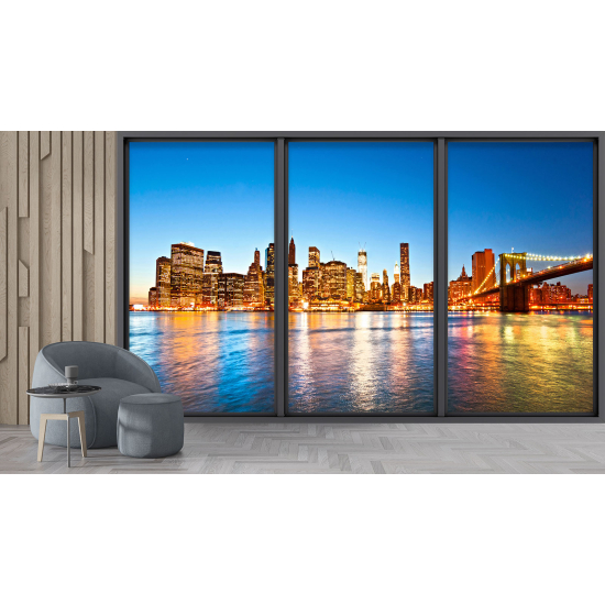 Papel pintado panorámico trampantojo - Nueva York
