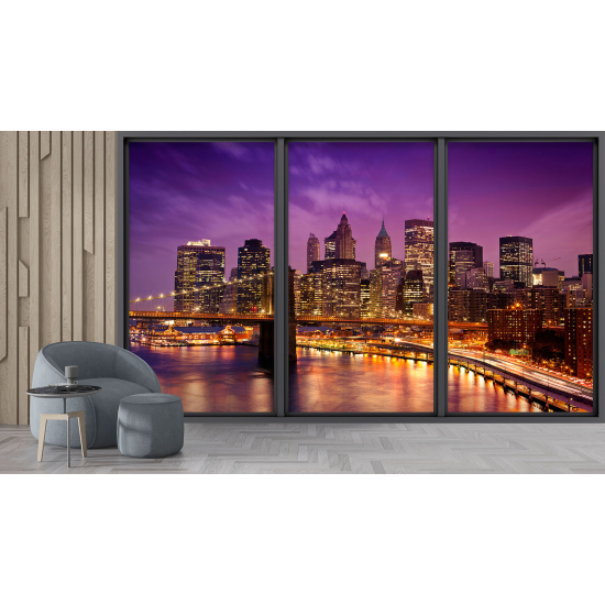 Papel pintado panorámico trampantojo - Nueva York