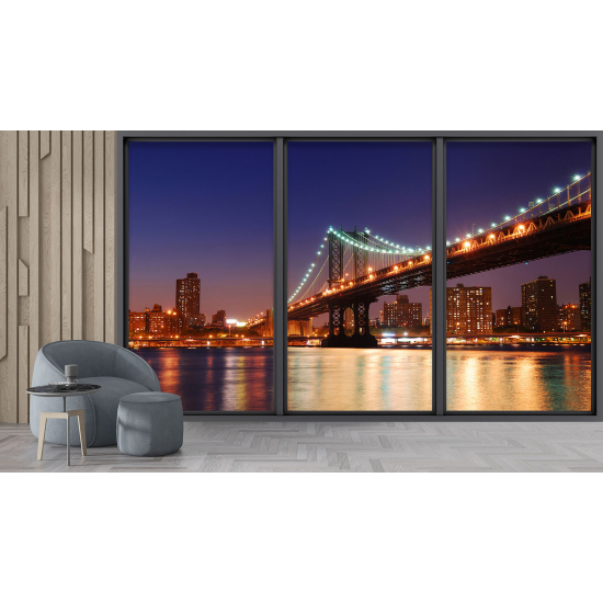 Papel pintado panorámico trampantojo - Nueva York