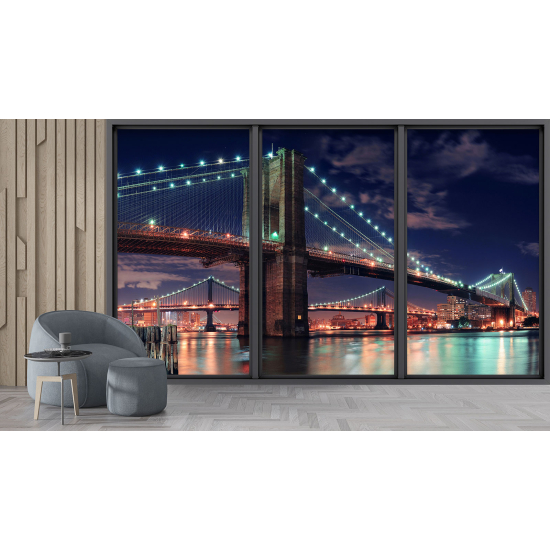 Papel pintado panorámico trampantojo - Nueva York