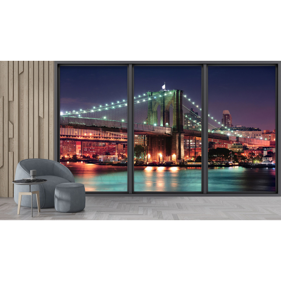 Papel pintado panorámico trampantojo - Nueva York