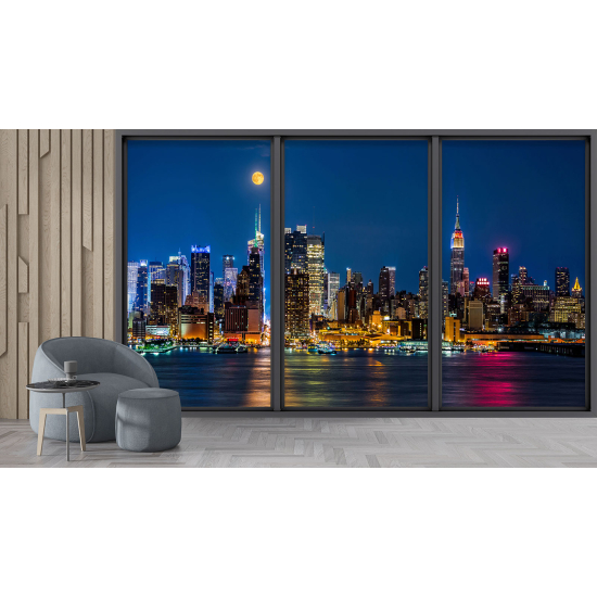 Papel pintado panorámico trampantojo - Nueva York