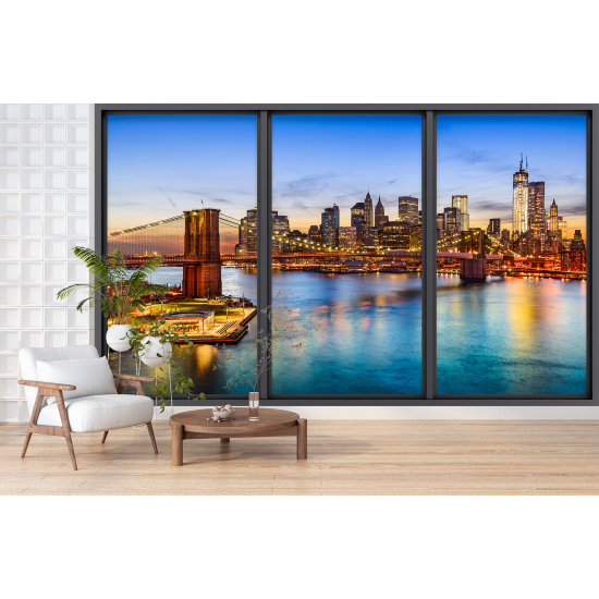 Papel pintado panorámico trampantojo - Nueva York