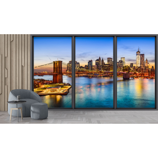 Papel pintado panorámico trampantojo - Nueva York