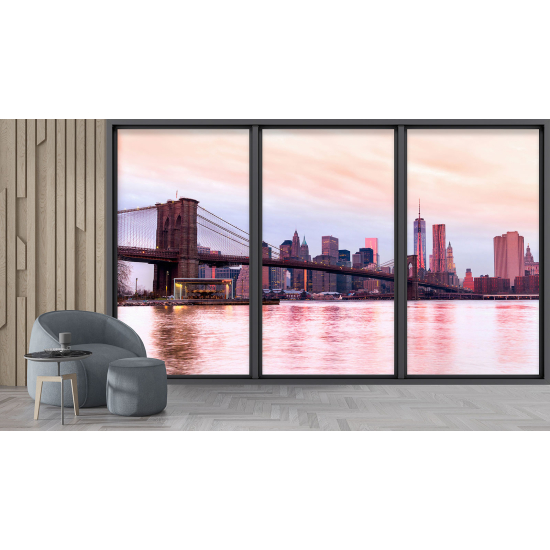 Papel pintado panorámico trampantojo - Nueva York
