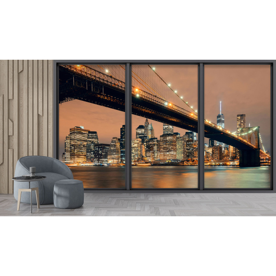 Papel pintado panorámico trampantojo - Nueva York