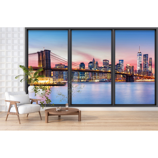 Papel pintado panorámico trampantojo - Nueva York