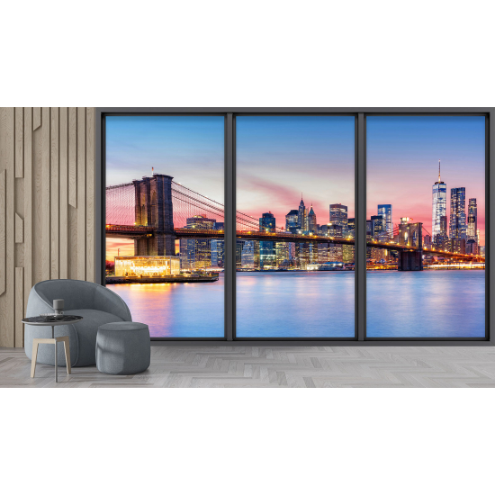 Papel pintado panorámico trampantojo - Nueva York