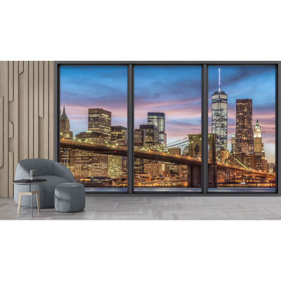 Papel pintado panorámico trampantojo - Nueva York