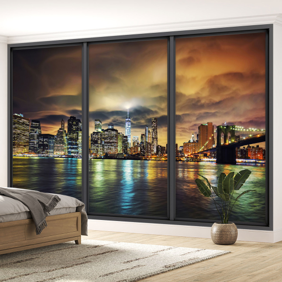 Papel pintado panorámico trampantojo - Nueva York