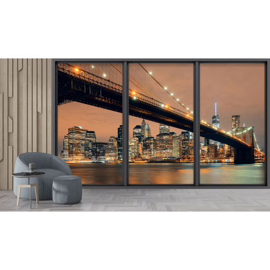Papel pintado panorámico trampantojo - Nueva York