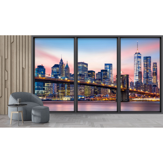 Papel pintado panorámico trampantojo - Nueva York