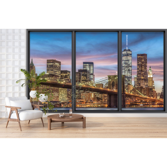 Papel pintado panorámico trampantojo - Nueva York