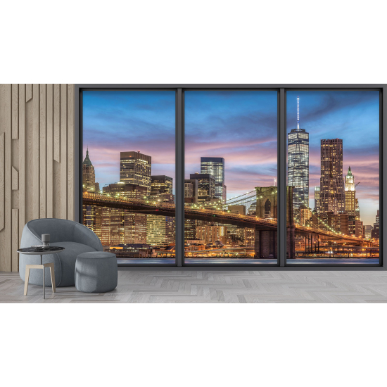 Papel pintado panorámico trampantojo - Nueva York