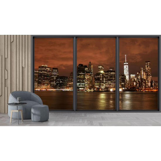 Papel pintado panorámico trampantojo - Nueva York