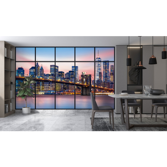 Papel pintado panorámico trampantojo - Nueva York